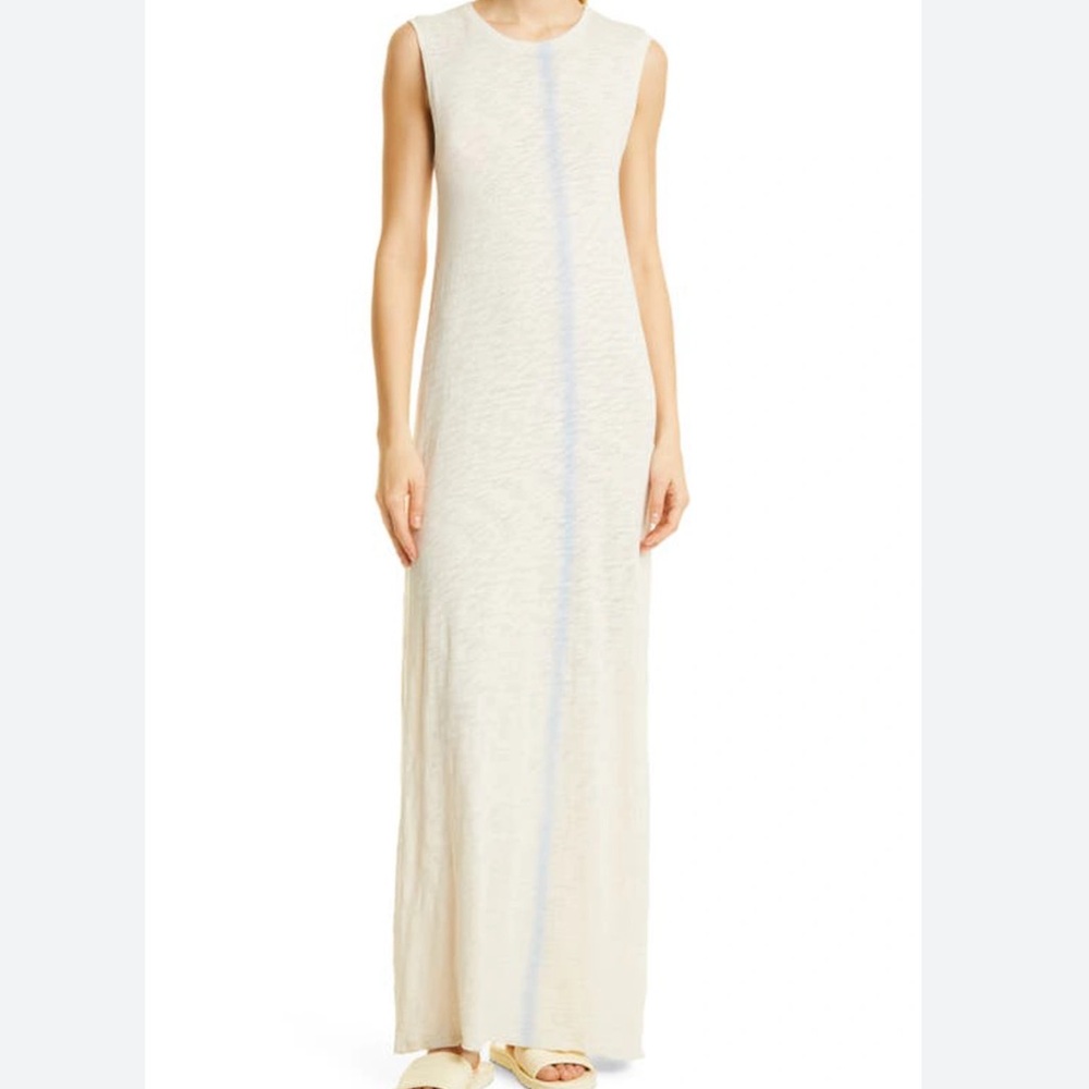 NWT ATM Anthony Tomas Melillo Spray Paint Detail Cotton Slub Maxi Dress size M